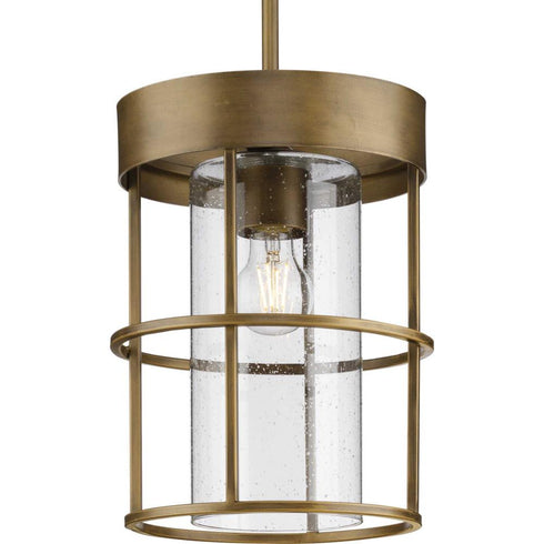 Progress Burgess P500401 196 1 Light MINI PENDANT in Aged Bronze Finish Model: P500401-196
