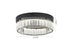 Bethel International 1 Light Black Dimmable LED Flush Mount With Clear Crystals in Satin Black Finish Model: GL447FM14BK