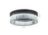 Bethel International 1 Light Black Dimmable LED Flush Mount With Clear Crystals in Satin Black Finish Model: GL448FM16BK