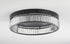Bethel International 1 Light Black Dimmable LED Flush Mount With Clear Crystals in Satin Black Finish Model: GL449FM20BK
