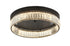 Bethel International 1 Light Black Dimmable LED Flush Mount With Clear Crystals in Satin Black Finish Model: GL449FM20BK