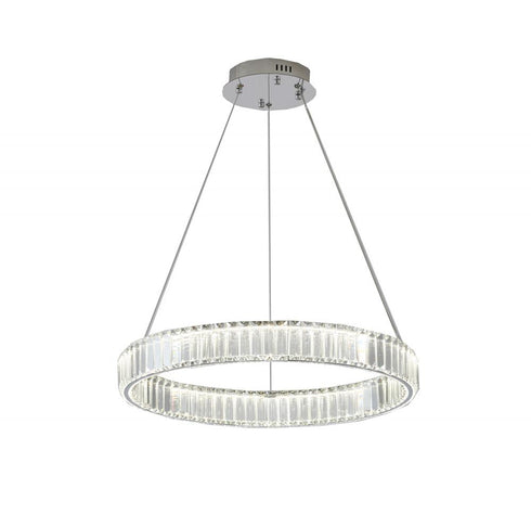Bethel International 1 Light Clear Crystal Halo Chandelier Model: GL511C24CH