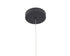 Bethel International 1 Light in Black Cubed Pendant With A Clear Distorted Glass Shade Model: GL445P8BK