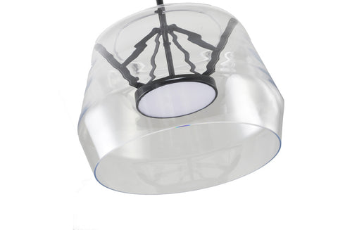 Bethel International 1 Light in Black LED Pendant With A Clear Glass Shade Model: SYM03P17BK