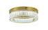 Bethel International 1 Light in Brass Dimmable LED Flush Mount With Clear Crystals Model: GL448FM16BR