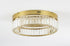 Bethel International 1 Light in Brass Dimmable LED Flush Mount With Clear Crystals Model: GL448FM16BR