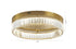 Bethel International 1 Light in Brass Dimmable LED Flush Mount With Clear Crystals Model: GL449FM20BR