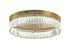 Bethel International 1 Light in Brass Dimmable LED Flush Mount With Clear Crystals Model: GL449FM20BR