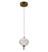 Bethel International 1 Light in Brass Dimmable LED Single Pendant With A Clear PC Shade Model: GL455P5BR