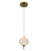 Bethel International 1 Light in Brass Dimmable LED Single Pendant With A Clear PC Shade Model: GL455P5BR