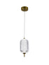 Bethel International 1 Light in Brass Dimmable LED Single Pendant With A Clear PC Shade Model: GL457P9BR