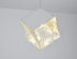 Bethel International 1 Light in Chrome Cubed Pendant With A Clear Distorted Glass Shade Model: GL445P8CH