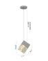 Bethel International 1 Light in Chrome Cubed Pendant With A Clear Distorted Glass Shade Model: GL445P8CH