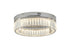 Bethel International 1 Light in Chrome Dimmable LED Flush Mount With Clear Crystals Model: GL448FM16CH