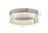 Bethel International 1 Light in Chrome Dimmable LED Flush Mount With Clear Crystals Model: GL448FM16CH
