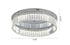 Bethel International 1 Light in Chrome Dimmable LED Flush Mount With Clear Crystals Model: GL449FM20CH