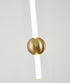 Bethel International 1 Light in Gold LED Pendant With A White Glass Shade Model: DLS116P23W