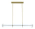Bethel International 1 Light in Satin Brass LED pendant With A Clear Frosted Glass Shade Model: BLT109BR