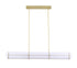 Bethel International 1 Light in Satin Brass LED pendant With A Clear Frosted Glass Shade Model: BLT109BR