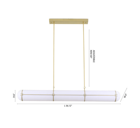 Bethel International 1 Light in Satin Brass LED pendant With A Clear Frosted Glass Shade Model: BLT109BR