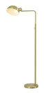Bethel International 1 Light in Satin Brass Metal Floor Lamp With A Metal Shade Model: BTG105FBR