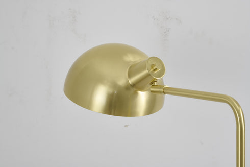 Bethel International 1 Light in Satin Brass Metal Floor Lamp With A Metal Shade Model: BTG105FBR