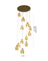 Bethel International 12 Light in Bronze Single Pendant With Cream Ceramic Flowers Model: ZA43C24BR