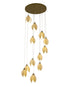 Bethel International 12 Light in Bronze Single Pendant With Cream Ceramic Flowers Model: ZA43C24BR