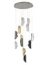 Bethel International 12 Light in Chrome Chandelier With Clear Smoke And Amber Glass Accents Model: ZP144C24CH