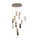 Bethel International 12 Light in Chrome Chandelier With Clear Smoke And Amber Glass Accents Model: ZP144C24CH