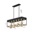 Bethel International 12 Light in Matte Black Pendant With Gold Branch Accents Model: KA02C38G