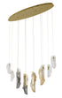 Bethel International 16 Light in Brass Chandelier With Clear Smoke And Amber Glass Accents Model: ZP145C48BR