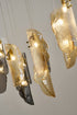 Bethel International 16 Light in Brass Chandelier With Clear Smoke And Amber Glass Accents Model: ZP145C48BR