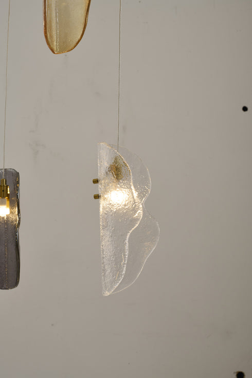 Bethel International 18 Light in Brass Chandelier With Clear Smoke And Amber Glass Accents Model: ZP146C32BR