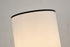 Bethel International 2 Light Black And Satin Brass Floor Lamp With A White Linen Shade in Black & Satin Brass Finish Model: BTG101BR