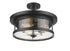 Bethel International 2 Light Flush Mount Model: YS22137-2C-BLK