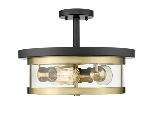 Bethel International 2 Light Flush Mount Model: YS22137-2C-BLK