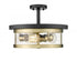 Bethel International 2 Light Flush Mount Model: YS22137-2C-BLK