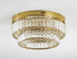 Bethel International 2 Light in Brass Dimmable LED Flush Mount With Clear Crystals Model: GL450FM15BR