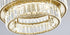 Bethel International 2 Light in Brass Dimmable LED Flush Mount With Clear Crystals Model: GL450FM15BR