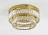 Bethel International 2 Light in Brass Dimmable LED Flush Mount With Clear Crystals Model: GL450FM15BR