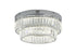 Bethel International 2 Light in Chrome Dimmable LED Flush Mount With Clear Crystals Model: GL450FM15CH