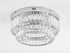 Bethel International 2 Light in Chrome Dimmable LED Flush Mount With Clear Crystals Model: GL450FM15CH