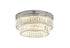Bethel International 2 Light in Chrome Dimmable LED Flush Mount With Clear Crystals Model: GL450FM15CH