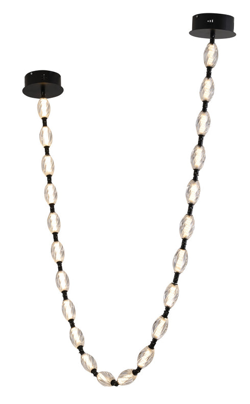 Bethel International 22 Light in Black LED Chandelier With Clear Crystal Shades Model: BL01C106BLK