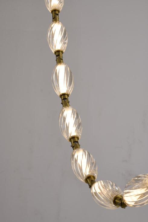 Bethel International 22 Light in Brass LED Chandelier With Clear Crystal Shades Model: BL01C106BR