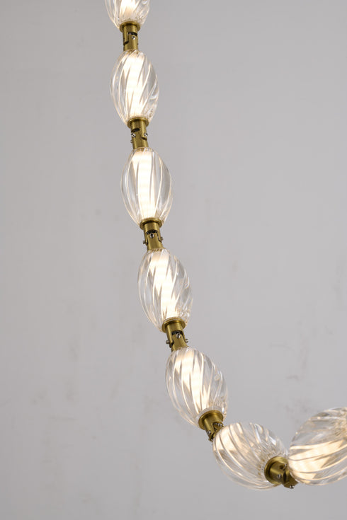 Bethel International 22 Light in Brass LED Chandelier With Clear Crystal Shades Model: BL01C106BR