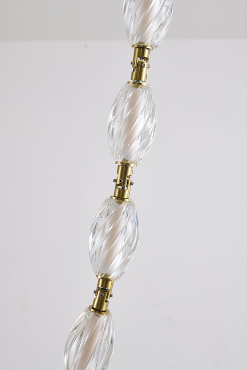 Bethel International 22 Light in Brass LED Chandelier With Clear Crystal Shades Model: BL01C106BR