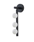 Bethel International 3 Light in Matte Black Metal Wall Sconce With White Glass Shades Model: WG02W19BLK