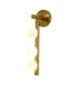 Bethel International 3 Light in Satin Brass Metal Wall Sconce With White Glass Shades Model: WG02W19BR